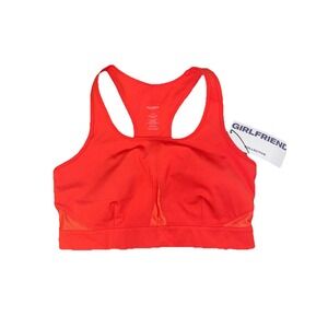 Girlfriend Collective Paloma Racerback Bra Women's Size L Red Athletic NEW W/Tag